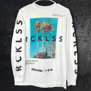 NWT young & reckless palm tree print long sleeve